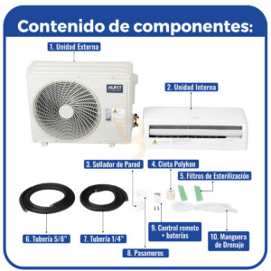 minisplit wifi inverter / seer 17 / 24,000 btus ( 2 ton )