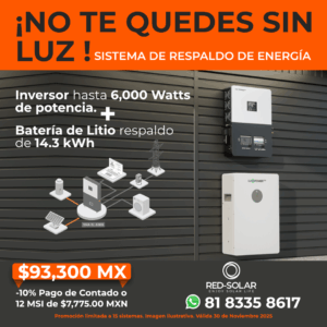 Inversor Cargador (SNA-US 6K)+Batería de Litio LFP de Bajo Voltaje (PGEM PRO)